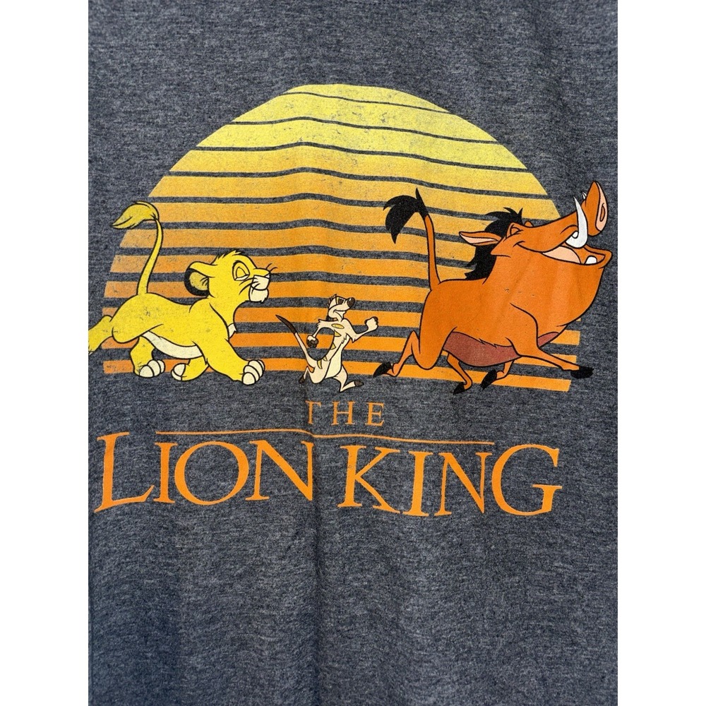 Vintage Disney Brand Merchandise Men's Gray The Lion King Movie T Shirt Size Sm